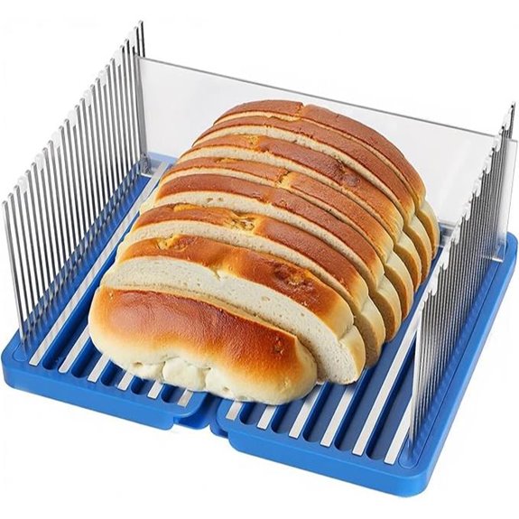 Adjustable Stainless Steel Bread Slicer and Guide