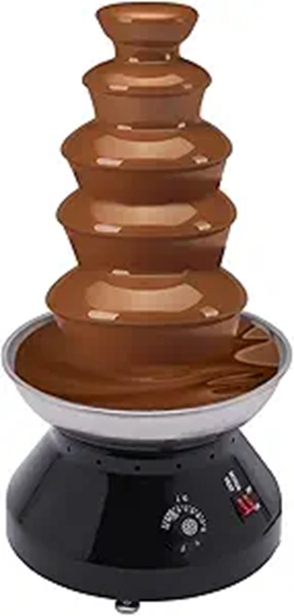 Commercial 5-Tier Chocolate Fountain with Adjustable Temperature