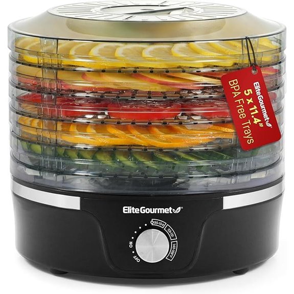 Elite Gourmet Food Dehydrator with Adjustable Temperature