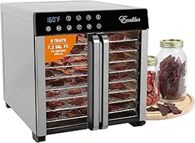 adjustable timer food dehydrator