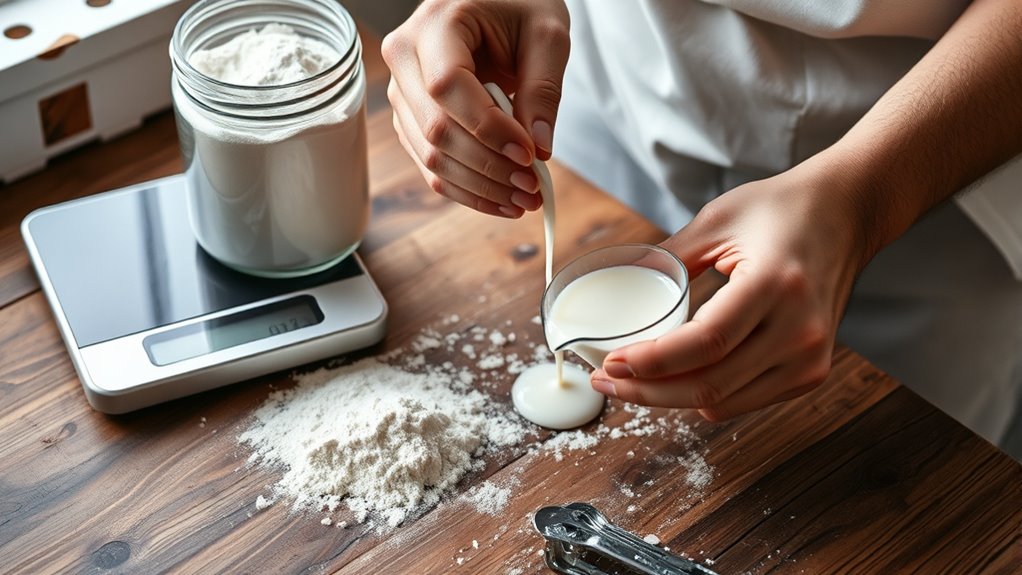 adjusting flour and liquids