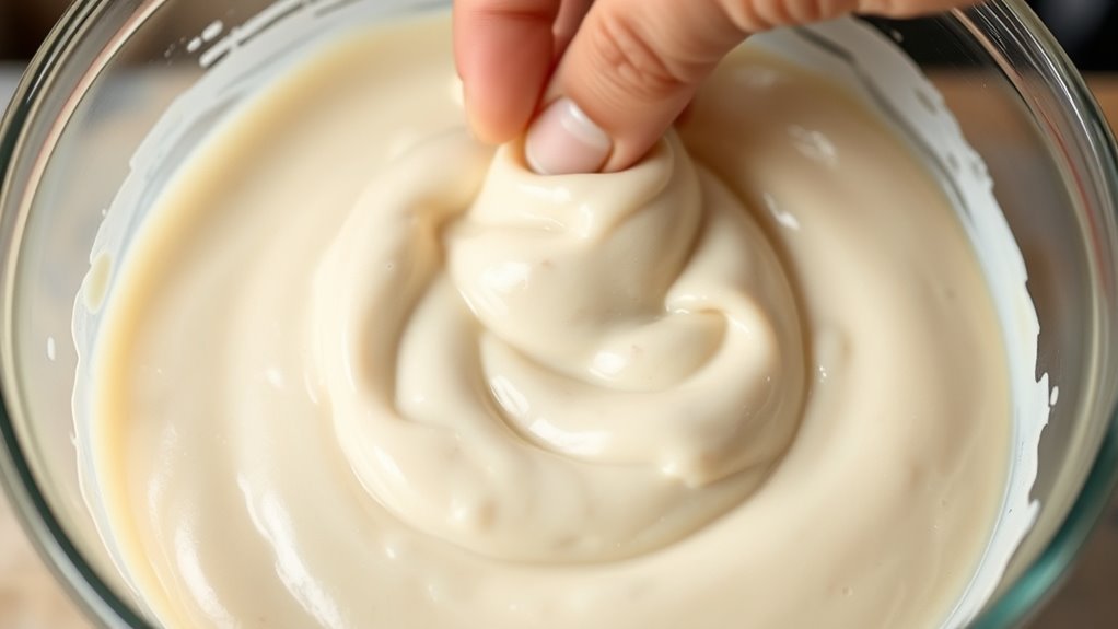 air bubbles create fluffy batter