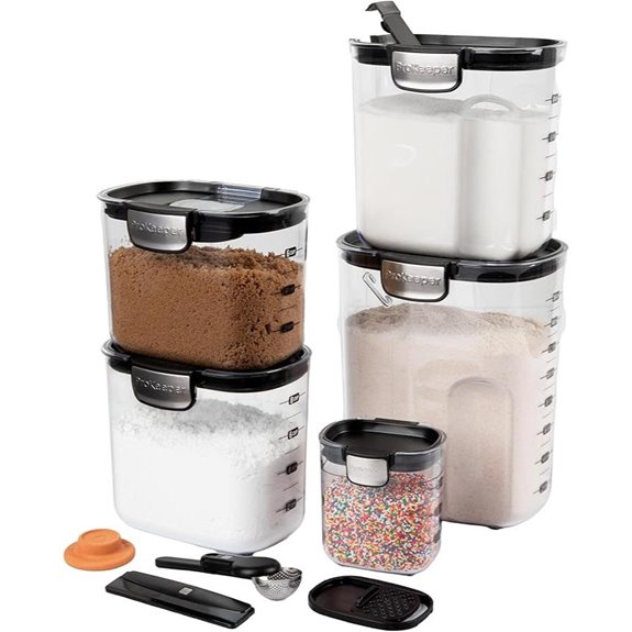 ProKeeper+ Airtight Food Storage Container Set (Black)