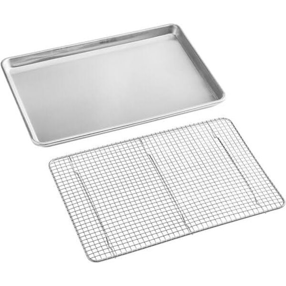 Half Size Aluminum Sheet Pan & Cooling Rack Set