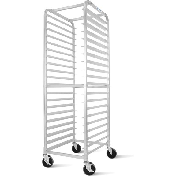 20-Tier Aluminum Bakery Cooling Rack with Wheels