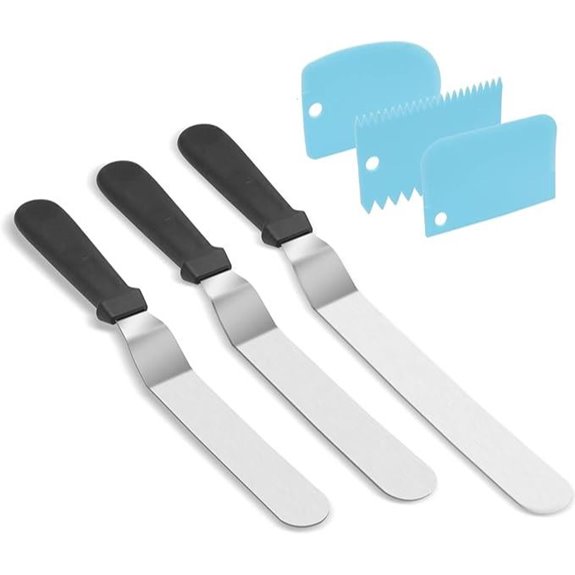 Angled Icing Spatula Set with Cake Scrapers