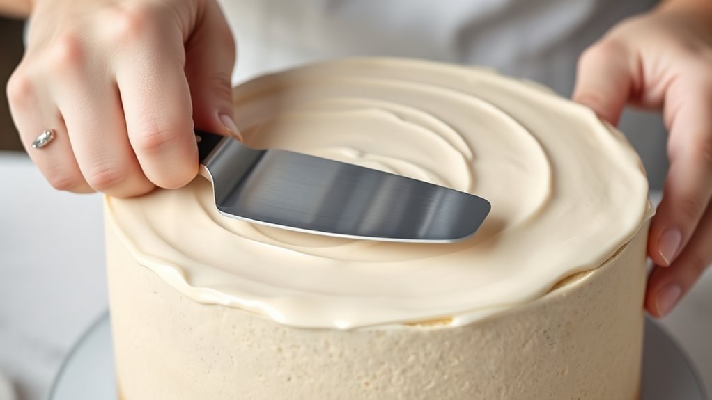 apply thin smooth crumb coat