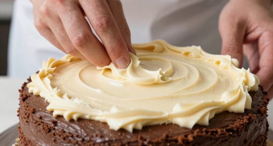 applying initial thin frosting