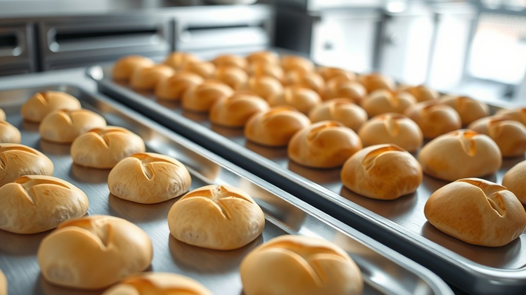 arrange loaves with spacing