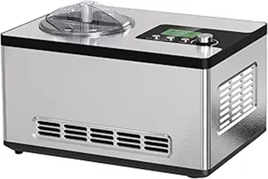 Homtone Automatic Ice Cream Maker with Built-in Compressor