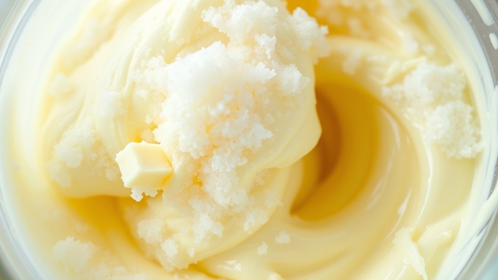 avoid overmixing and temperature