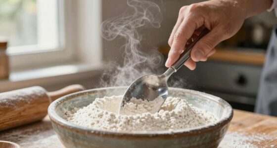 avoid scooping flour incorrectly
