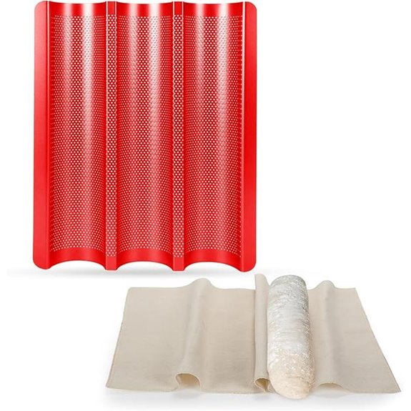 Baguette Bread Pan with Proofing Cloth