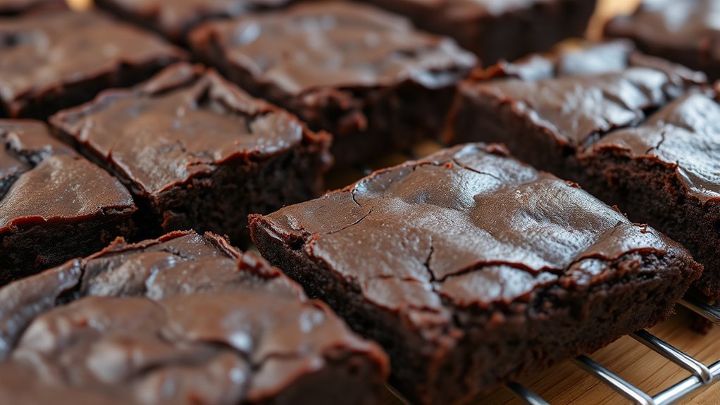 bake brownies for fudgy center