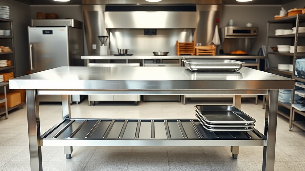 baking workspace stainless steel