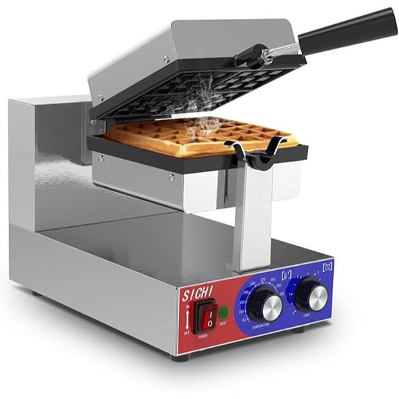 Commercial Belgian Waffle Maker with Non-Stick Pan