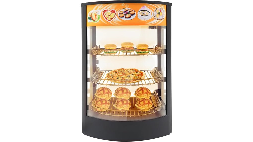 black 3 tier food warmer