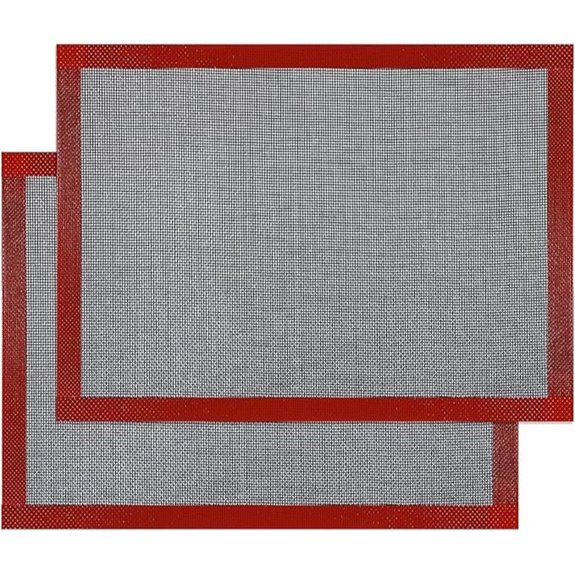 Silicone Baking Mats (2 Pack Black/Red 15.7x11.8)