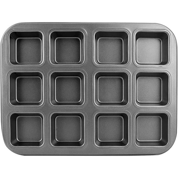 Beasea 12-Cavity Brownie Pan with Dividers