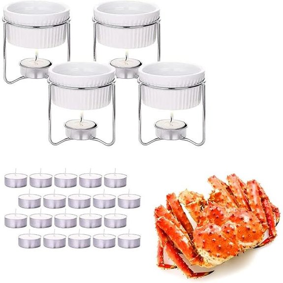 Luvan 4-Piece Butter Warmer Set with Candles