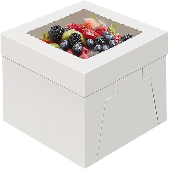WINKIO 4-Pack 12-Inch Cake Boxes with Window