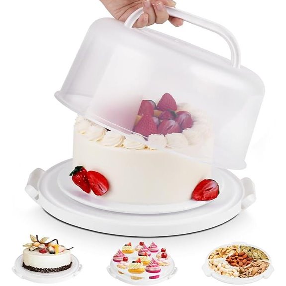 Cake Carrier with Lid and Handles