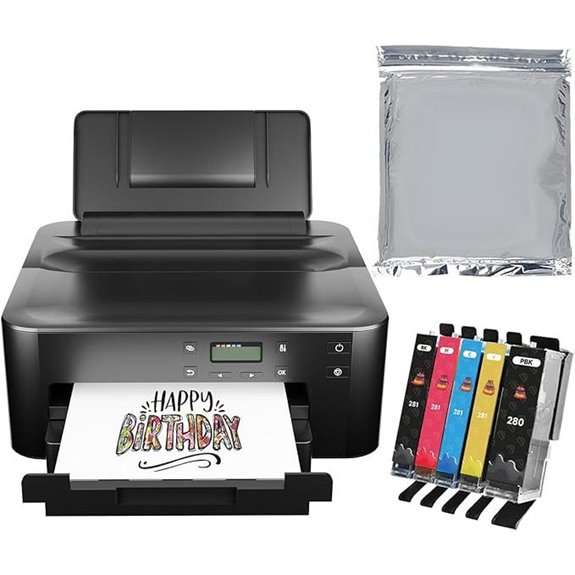 Cake Printer Set with Ink Cartridges & Frosting Sheets