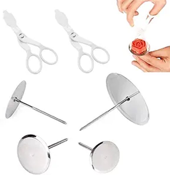 Cake Flower Nail & Lifter Set for Baking & Icing