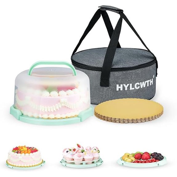 Cake Carrier Set with Insulated Bag and Boards