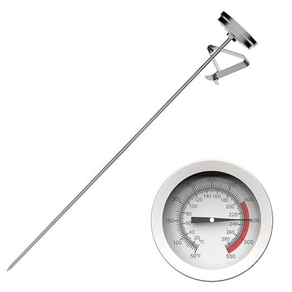 Candy & Fry Oil Thermometer with Probe & Clip