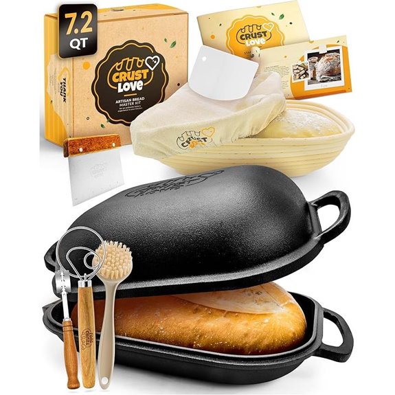 Cast Iron Bread Pan with Lid and Accessories