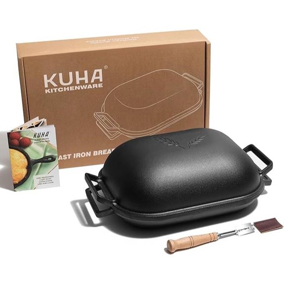KUHA Cast Iron Bread Pan with Lid and Lame