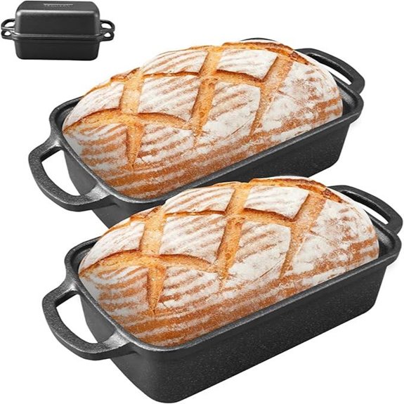 2-in-1 Cast Iron Bread Pan with Lid