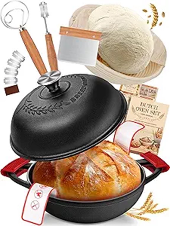 6QT Cast Iron Dutch Oven Bread Baking Kit
