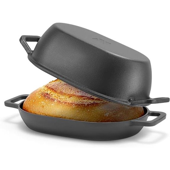 12 Cast Iron Dutch Oven for Bread Baking