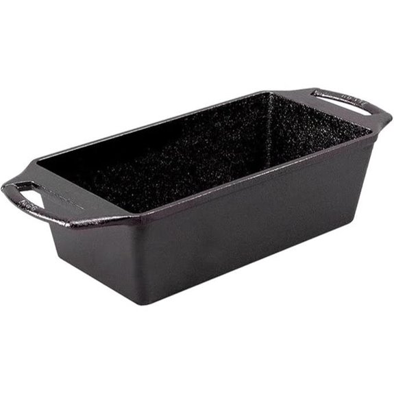 Lodge Cast Iron Loaf Pan 8.5x4.5 Inch Black