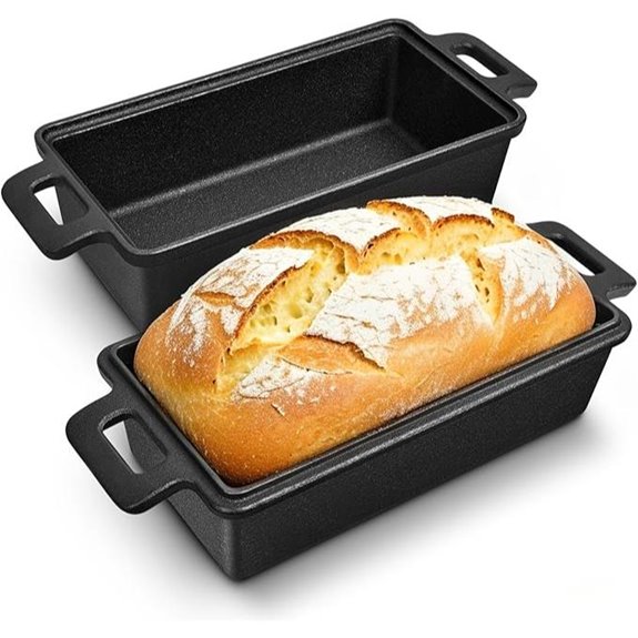 Cast Iron Loaf Pan with Lid 9x5 Inches