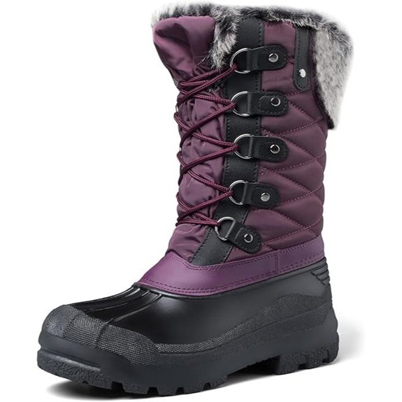 Mysoft Women's Waterproof Faux Fur Snow Boots