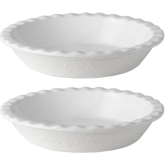 Fun Elements 9-Inch Ceramic Pie Dish Set