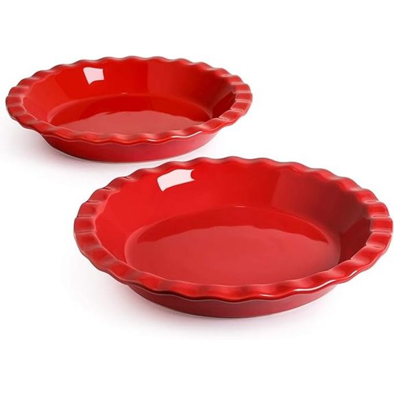 LE TAUCI 9-Inch Ceramic Pie Pans (Set of 2)