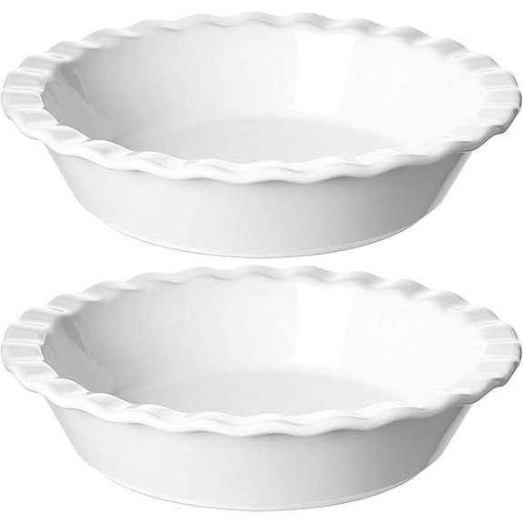 LE TAUCI 9-Inch Ceramic Pie Pans Set of 2