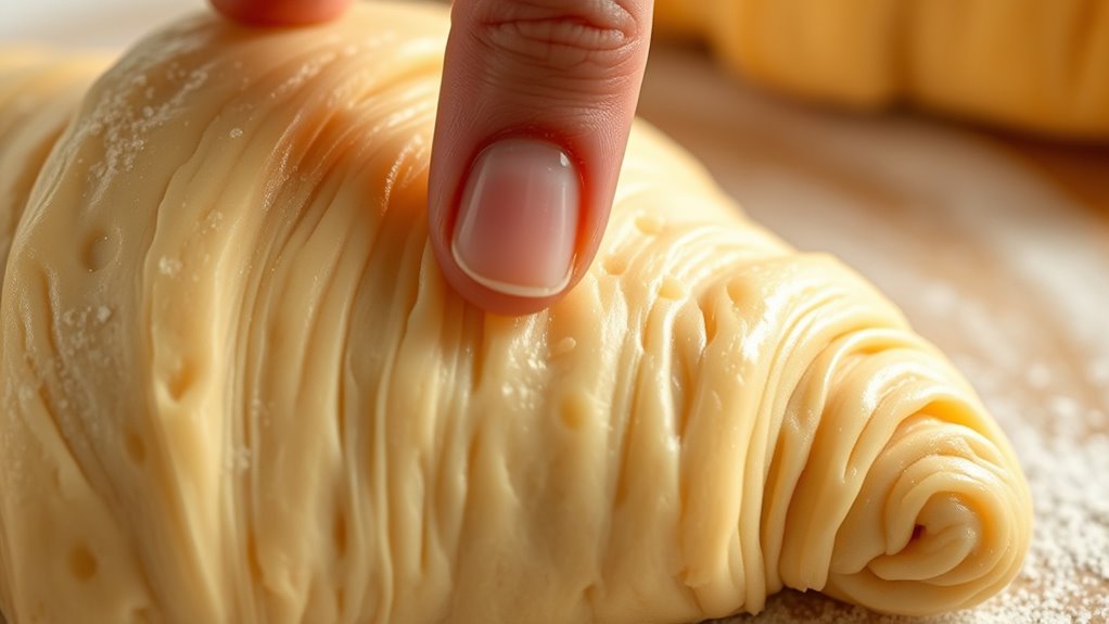 check dough elasticity carefully