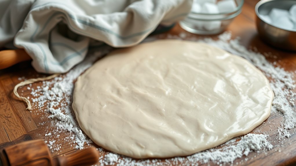 chill dough when sticky