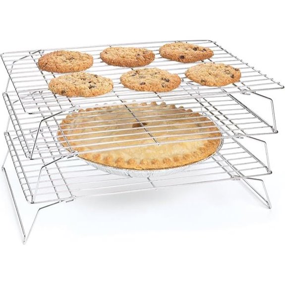 Fox Run 4698 Stackable Cooling Rack Set Chrome 3-Piece