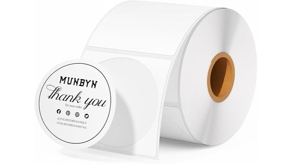circular thermal sticker labels