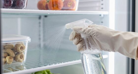 clean fridge shelves regularly