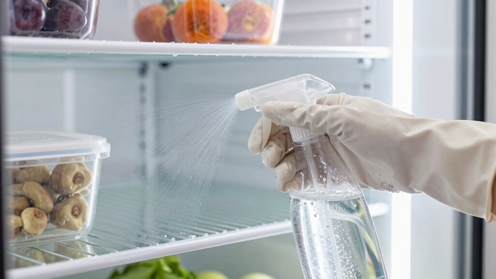 clean fridge shelves regularly