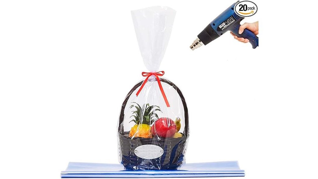 clear cellophane gift wraps