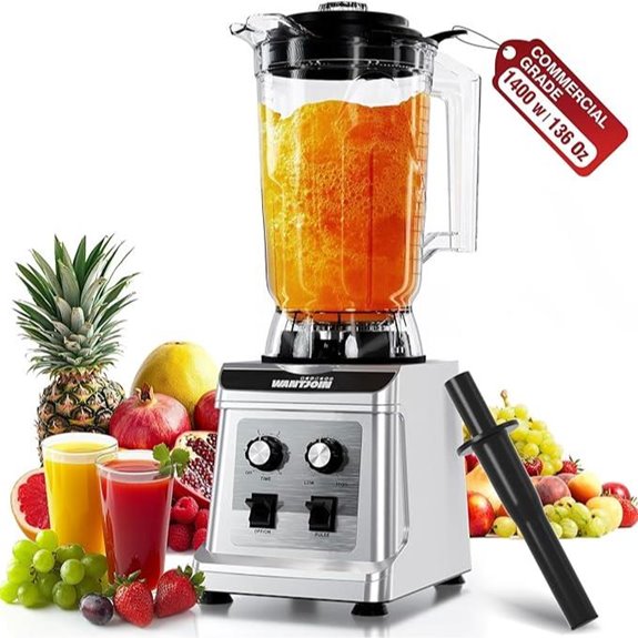 WantJoin Commercial Blender with 136 Oz Capacity