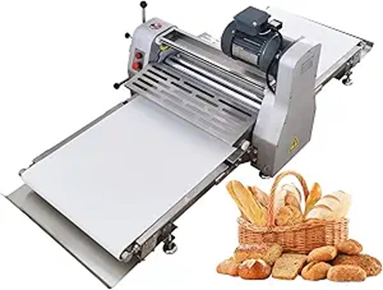 TECHTONGDA Commercial Dough Sheeter with Conveyor Belt